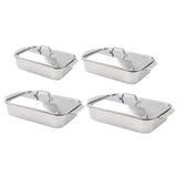Maxbell Stainless Steel Serving Tray Steamer Tray for Party Home Use Buffet Catering Extra Small