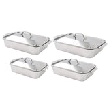 Maxbell Stainless Steel Serving Tray Steamer Tray for Party Home Use Buffet Catering Extra Small