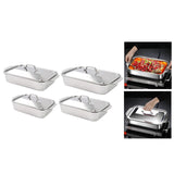 Maxbell Stainless Steel Serving Tray Steamer Tray for Party Home Use Buffet Catering Extra Small