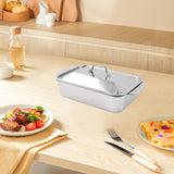 Maxbell Stainless Steel Serving Tray Steamer Tray for Party Home Use Buffet Catering Extra Small