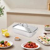Maxbell Stainless Steel Serving Tray Steamer Tray for Party Home Use Buffet Catering Extra Small