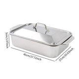Maxbell Stainless Steel Serving Tray Steamer Tray for Party Home Use Buffet Catering Large