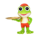 Maxbell Resin Frog Statue Key Holder Tray Handmade Cute Frog Decoration for Bathroom