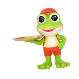 Maxbell Resin Frog Statue Key Holder Tray Handmade Cute Frog Decoration for Bathroom