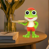 Maxbell Resin Frog Statue Key Holder Tray Handmade Cute Frog Decoration for Bathroom