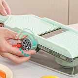 Maxbell Mandoline Slicer Handheld Veggie Shredder for 1-9mm Thickness Cooking Cheese