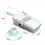 Maxbell Mandoline Slicer Handheld Veggie Shredder for 1-9mm Thickness Cooking Cheese