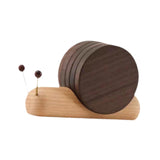 Maxbell 5 Pieces Drink Coasters Snail Shape Cute Table Coasters for Fridge Household