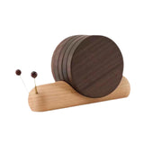 Maxbell 5 Pieces Drink Coasters Snail Shape Cute Table Coasters for Fridge Household