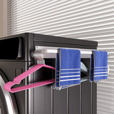 Maxbell Washing Machine Side Rack Coat Hanger Storage Basket for Home Office Bedroom white Single layer