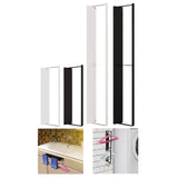 Maxbell Washing Machine Side Rack Coat Hanger Storage Basket for Home Office Bedroom white Single layer