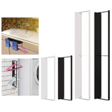 Maxbell Washing Machine Side Rack Coat Hanger Storage Basket for Home Office Bedroom white Single layer