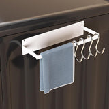 Maxbell Washing Machine Side Rack Coat Hanger Storage Basket for Home Office Bedroom white Single layer