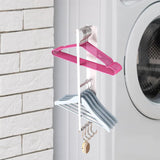 Maxbell Washing Machine Side Rack Coat Hanger Storage Basket for Home Office Bedroom white Double layer