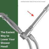 Maxbell Shower Extension Arm Shower Arm Extension Tube for Shower Head Bathroom Accs Argent