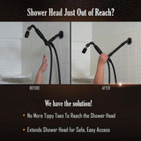 Maxbell Shower Extension Arm Shower Arm Extension Tube for Shower Head Bathroom Accs Black