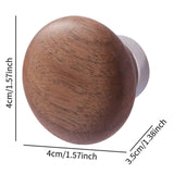 Maxbell Wood Wall Hook Multipurpose Single Coat Hat Rack for Living Room Bag Black walnut