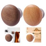 Maxbell Wood Wall Hook Multipurpose Single Coat Hat Rack for Living Room Bag Black walnut