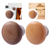 Maxbell Wood Wall Hook Multipurpose Single Coat Hat Rack for Living Room Bag Black walnut