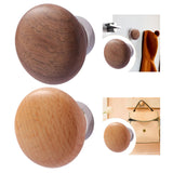 Maxbell Wood Wall Hook Multipurpose Single Coat Hat Rack for Living Room Bag Black walnut