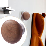 Maxbell Wood Wall Hook Multipurpose Single Coat Hat Rack for Living Room Bag Black walnut