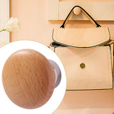 Maxbell Wood Wall Hook Multipurpose Single Coat Hat Rack for Living Room Bag Beech