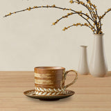 Maxbell Cappuccino Coffee Cup and Saucer Set Tableware Tea Cup for Office Home Party