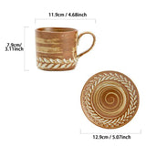 Maxbell Cappuccino Coffee Cup and Saucer Set Tableware Tea Cup for Office Home Party