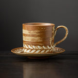 Maxbell Cappuccino Coffee Cup and Saucer Set Tableware Tea Cup for Office Home Party