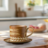 Maxbell Cappuccino Coffee Cup and Saucer Set Tableware Tea Cup for Office Home Party