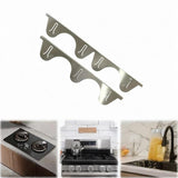 Maxbell Stoves Counter Cover Adjustable Side Filler for Dining Room Hotel Countertop silver