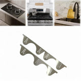 Maxbell Stoves Counter Cover Adjustable Side Filler for Dining Room Hotel Countertop silver