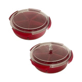 Maxbell Divided Serving Tray with Lid Dustproof for Wedding Spring Festival New Year without bear