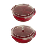 Maxbell Divided Serving Tray with Lid Dustproof for Wedding Spring Festival New Year without bear