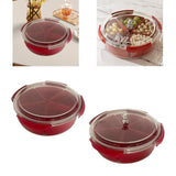 Maxbell Divided Serving Tray with Lid Dustproof for Wedding Spring Festival New Year without bear