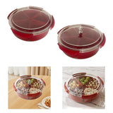 Maxbell Divided Serving Tray with Lid Dustproof for Wedding Spring Festival New Year without bear