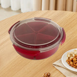 Maxbell Divided Serving Tray with Lid Dustproof for Wedding Spring Festival New Year without bear