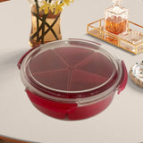 Maxbell Divided Serving Tray with Lid Dustproof for Wedding Spring Festival New Year without bear