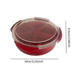 Maxbell Divided Serving Tray with Lid Dustproof for Wedding Spring Festival New Year without bear
