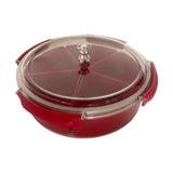 Maxbell Divided Serving Tray with Lid Dustproof for Wedding Spring Festival New Year with bear