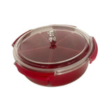 Maxbell Divided Serving Tray with Lid Dustproof for Wedding Spring Festival New Year with bear