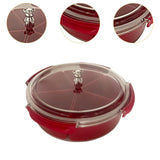 Maxbell Divided Serving Tray with Lid Dustproof for Wedding Spring Festival New Year with bear