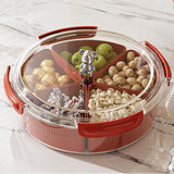 Maxbell Divided Serving Tray with Lid Dustproof for Wedding Spring Festival New Year with bear