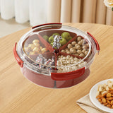 Maxbell Divided Serving Tray with Lid Dustproof for Wedding Spring Festival New Year with bear