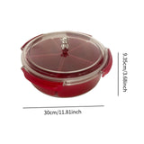 Maxbell Divided Serving Tray with Lid Dustproof for Wedding Spring Festival New Year with bear