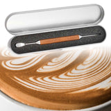 Maxbell Coffee Decorative Art Pin Coffee Carving Pen for Coffee Shop Household Latte With Wood Handle