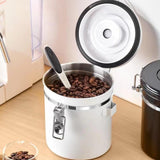 Maxbell Coffee Canister Gadgets Coffee Storage Container for Tea Cookie Coffee Beans Silver 1.2L