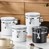 Maxbell Coffee Canister Gadgets Coffee Storage Container for Tea Cookie Coffee Beans Silver 1.2L
