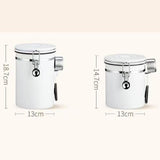 Maxbell Coffee Canister Gadgets Coffee Storage Container for Tea Cookie Coffee Beans Silver 1.2L