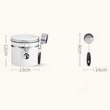 Maxbell Coffee Canister Gadgets Coffee Storage Container for Tea Cookie Coffee Beans Silver 1.2L